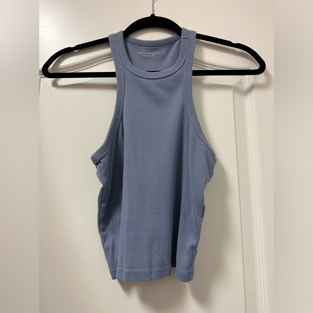 Abercrombie Size Small Women’s Ribbed Racerback Tank Top - Dusty Blue